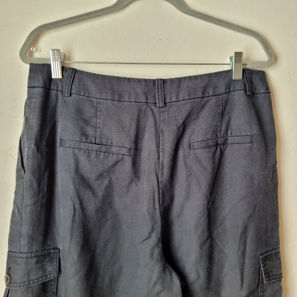 LOFT Drapery Wide Leg Cargo Pants - Picture 5 of 10